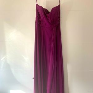 Purple black tie maxi dress